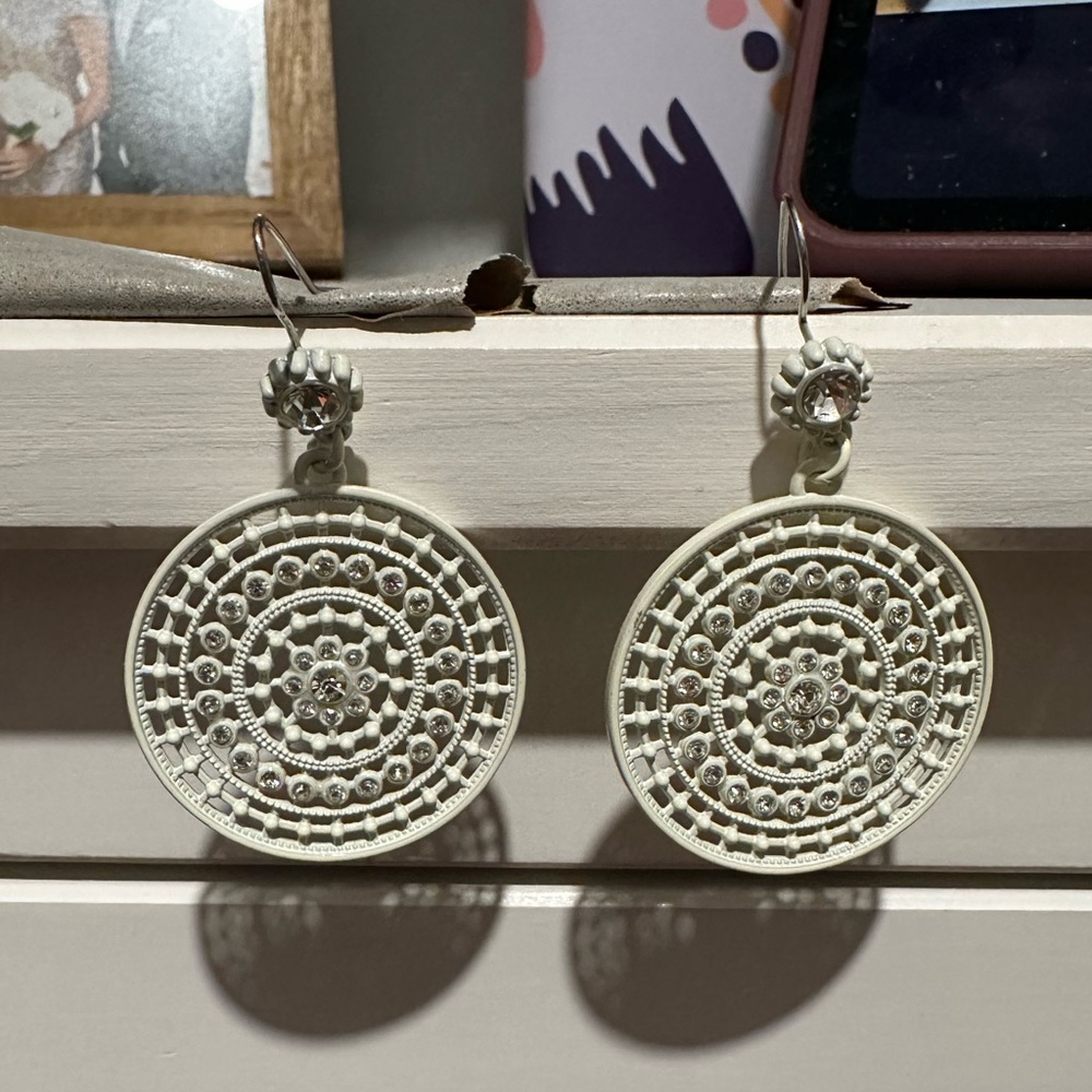 Jessica Simpson White Earrings
